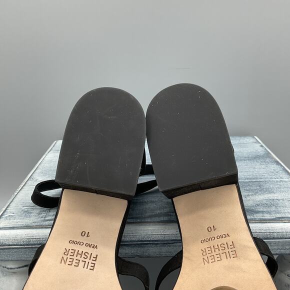 NEW Eileen Fisher Women’s Noni D’Orsay Sandals Black Size 10 - Picture 9 of 10